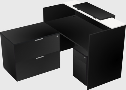 L-shaped modular reception