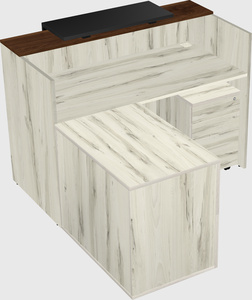 L-shaped modular reception