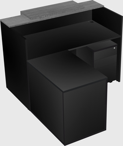 L-shaped modular reception