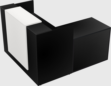 L-shaped modular reception