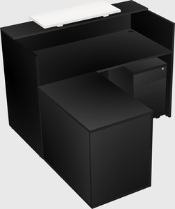 L-shaped modular reception