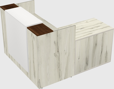 L-shaped modular reception