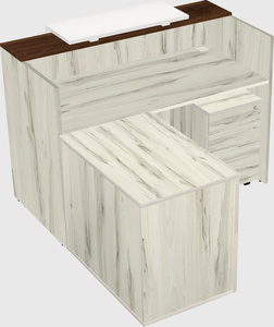 L-shaped modular reception