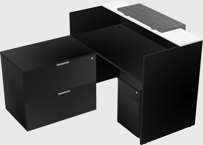 L-shaped modular reception