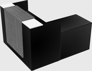 L-shaped modular reception