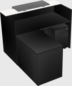 L-shaped modular reception