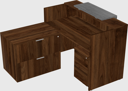 L-shaped modular reception