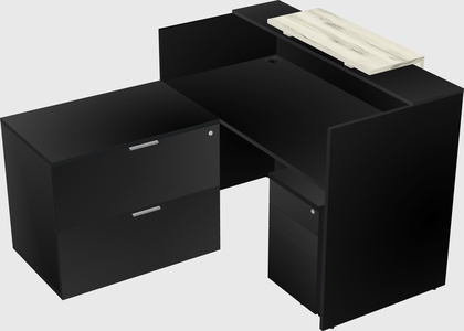 L-shaped modular reception