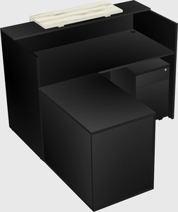 L-shaped modular reception