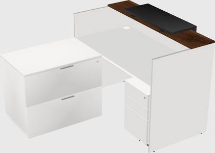 L-shaped modular reception