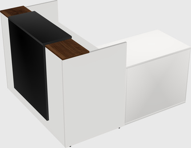 L-shaped modular reception