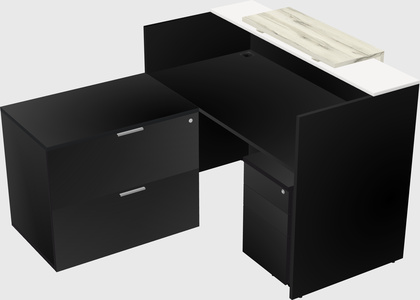 L-shaped modular reception
