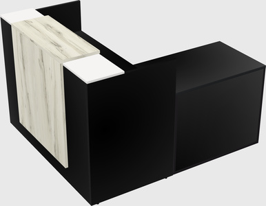 L-shaped modular reception