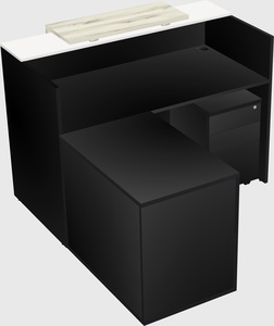 L-shaped modular reception