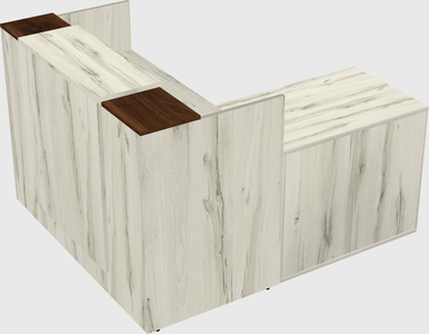 L-shaped modular reception