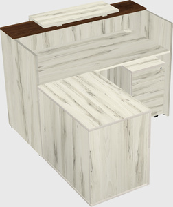L-shaped modular reception