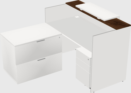 L-shaped modular reception