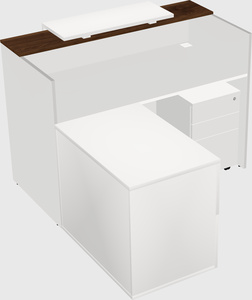 L-shaped modular reception
