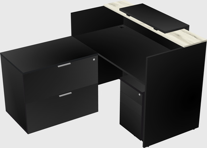 L-shaped modular reception
