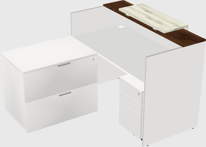 L-shaped modular reception