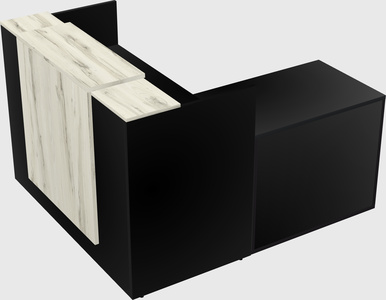 L-shaped modular reception
