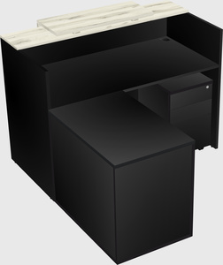 L-shaped modular reception