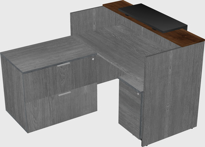 L-shaped modular reception