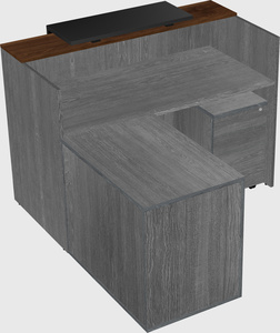 L-shaped modular reception