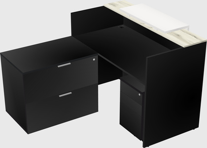 L-shaped modular reception