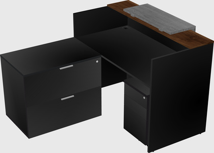 L-shaped modular reception