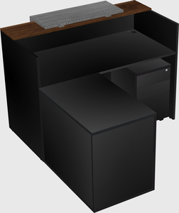 L-shaped modular reception