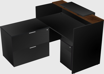 L-shaped modular reception