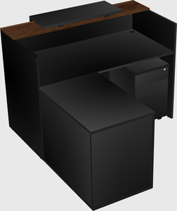 L-shaped modular reception