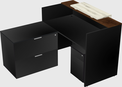 L-shaped modular reception
