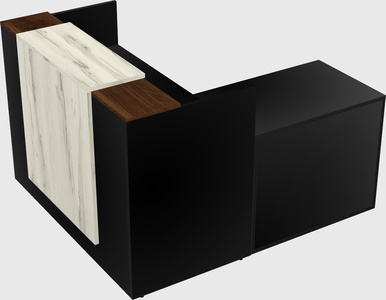 L-shaped modular reception