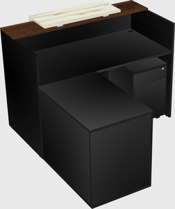L-shaped modular reception