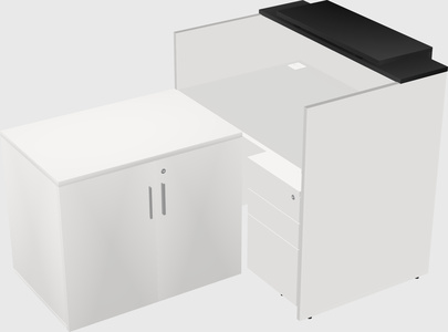 L-shaped modular reception