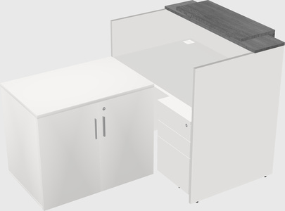 L-shaped modular reception