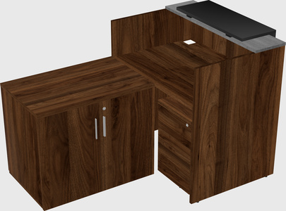 L-shaped modular reception