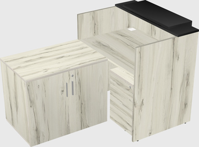 L-shaped modular reception