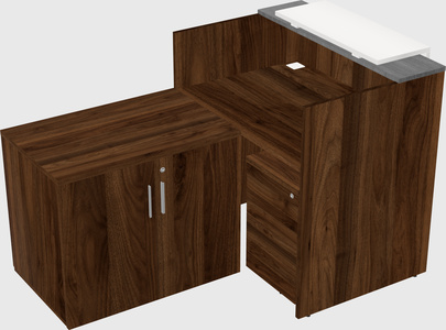 L-shaped modular reception