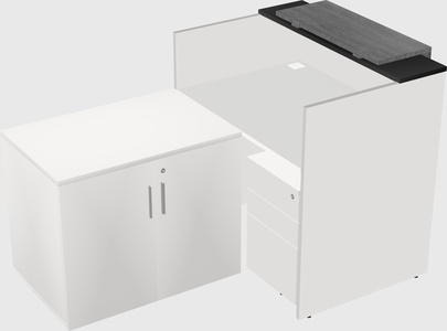 L-shaped modular reception