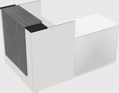 L-shaped modular reception
