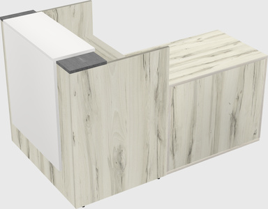 L-shaped modular reception