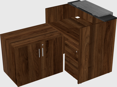 L-shaped modular reception