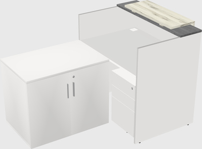 L-shaped modular reception