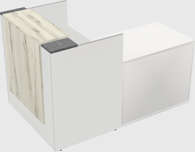 L-shaped modular reception
