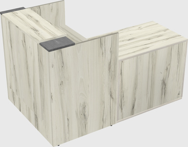 L-shaped modular reception