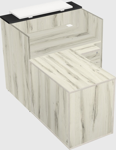 L-shaped modular reception
