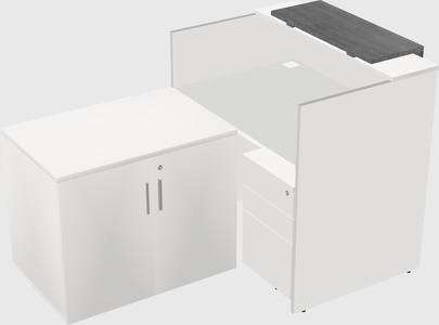 L-shaped modular reception